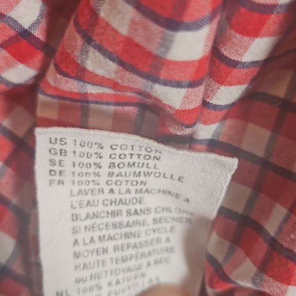 H&M L.O.G.G Fitted Collar Button Down Plaid Shirt Sz Medium - Picture 11 of 11